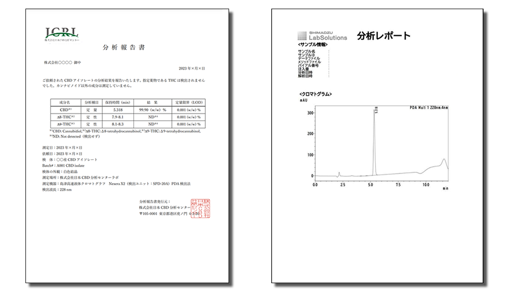 分析結果報告書サンプル